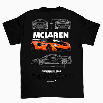 Camiseta Básica Unissex Mclaren 720S Orange