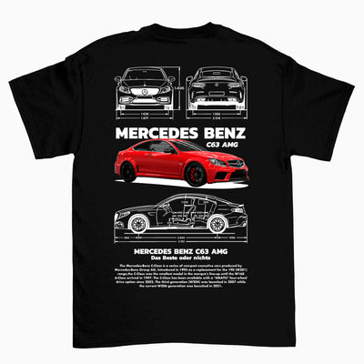 Camiseta Básica Unissex Mercedes Benz C 63 black