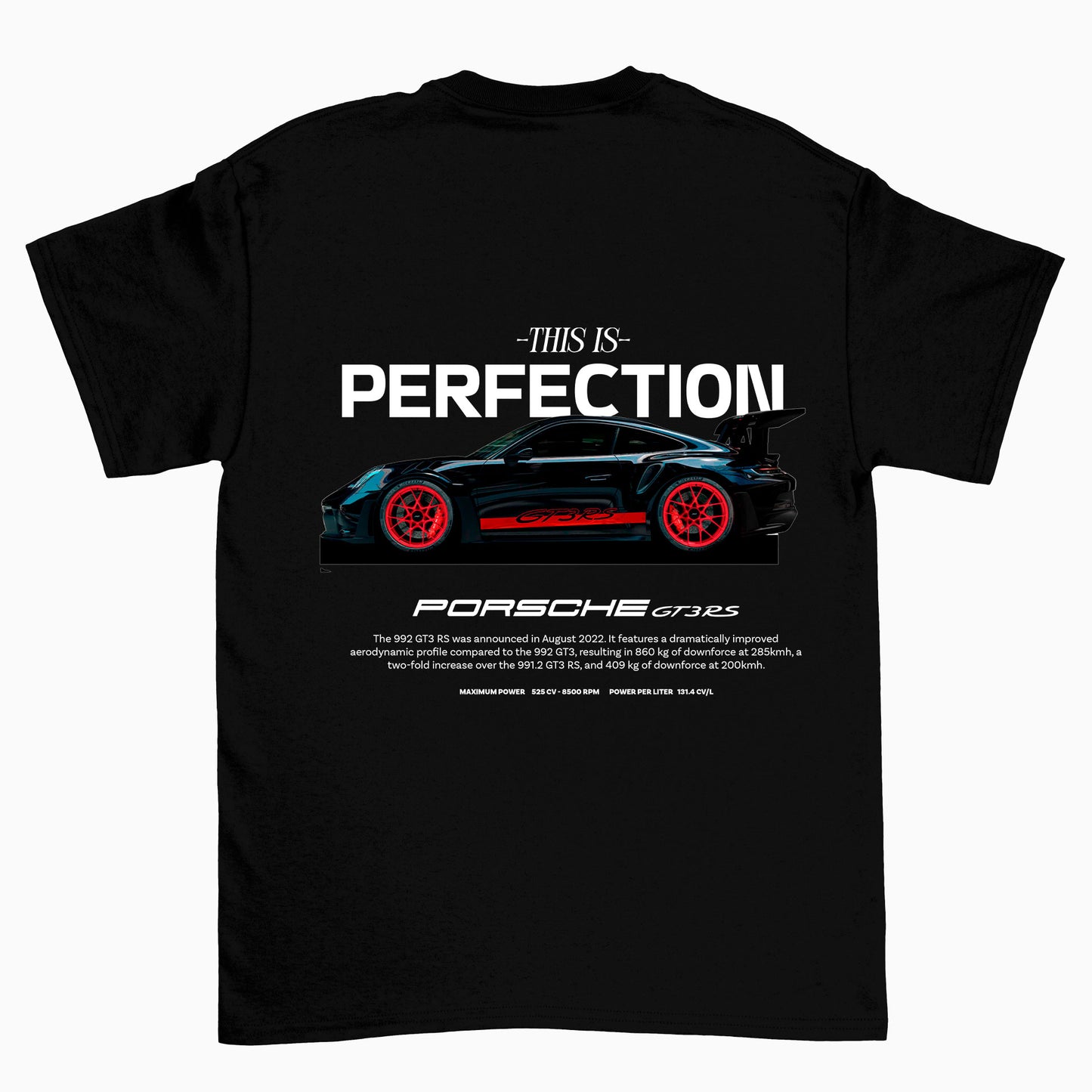 Camiseta Básica Unissex Porsche 992 BLACK