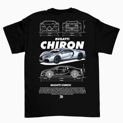 Camiseta Básica Unissex Bugatti Chiron v2 Black