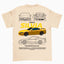 Camiseta Básica Unissex Nissan Silvia Amarillo Version S15 WHITE