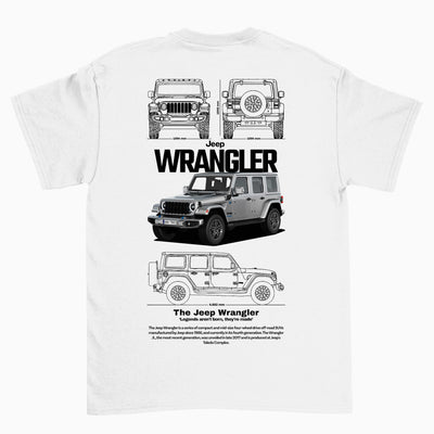Camiseta Básica Unissex Jeep Wrangler white