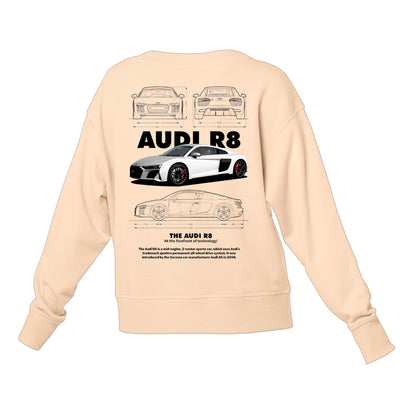 Moletom Gola Redonda Unissex Audi R8 Pérola