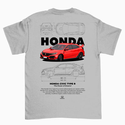 Camiseta Básica Unissex Honda Civic Type R W
