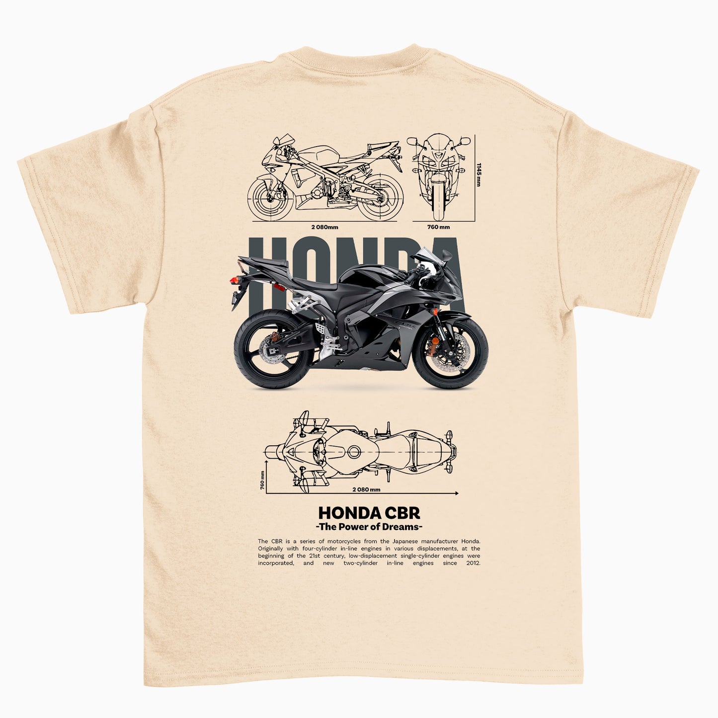 Camiseta Básica Unissex Honda CBR Template 3 G