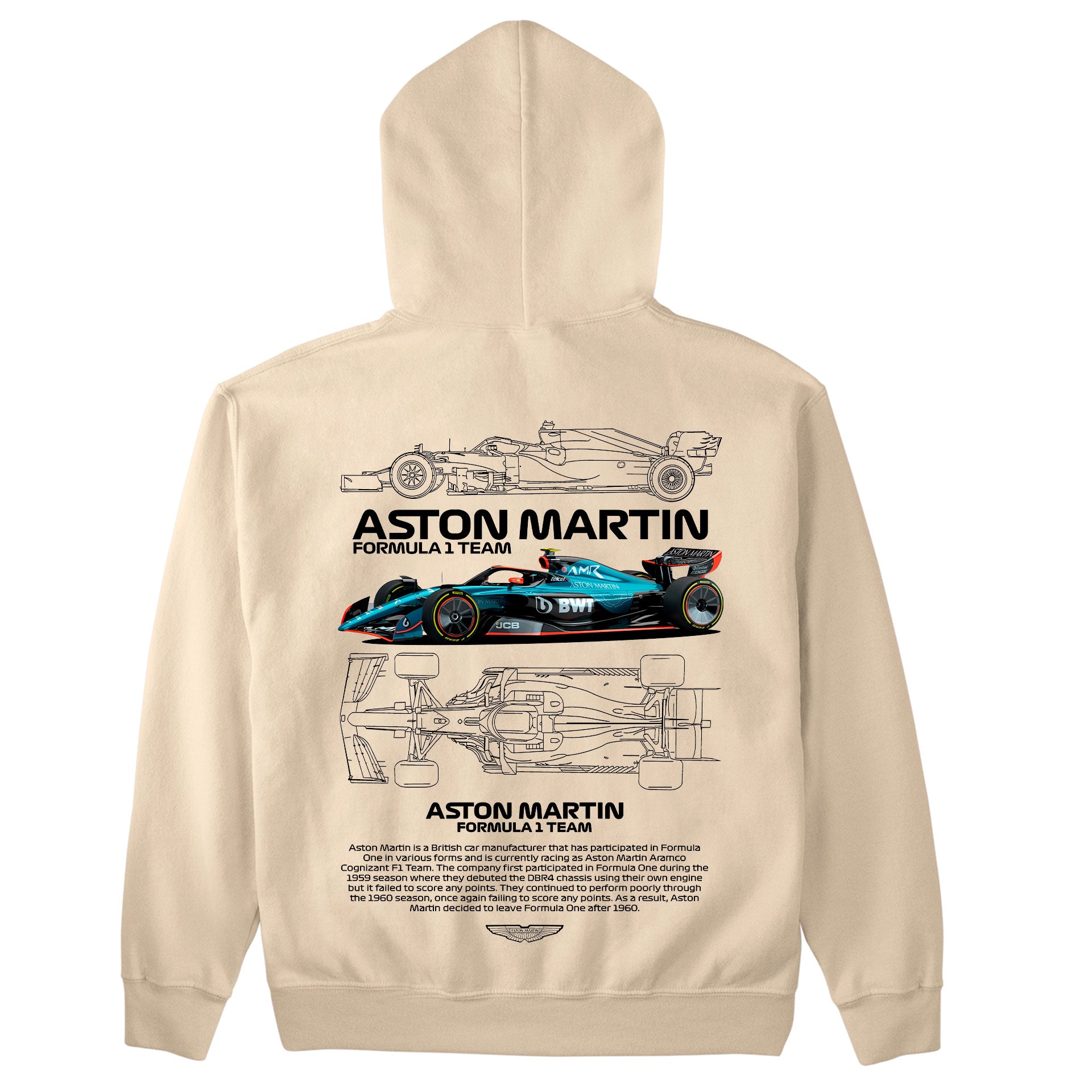 Moletom Básico Com Capuz Unissex Aston Martin Fórmula 1 TEAM-PEROLA