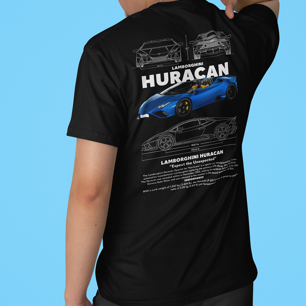 Camiseta Básica Unissex Lamborghini Huracan W