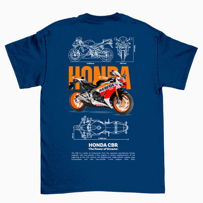 Camiseta Básica Unissex Honda CBR Template PNG white