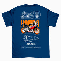 Camiseta Básica Unissex Honda CBR Template PNG white
