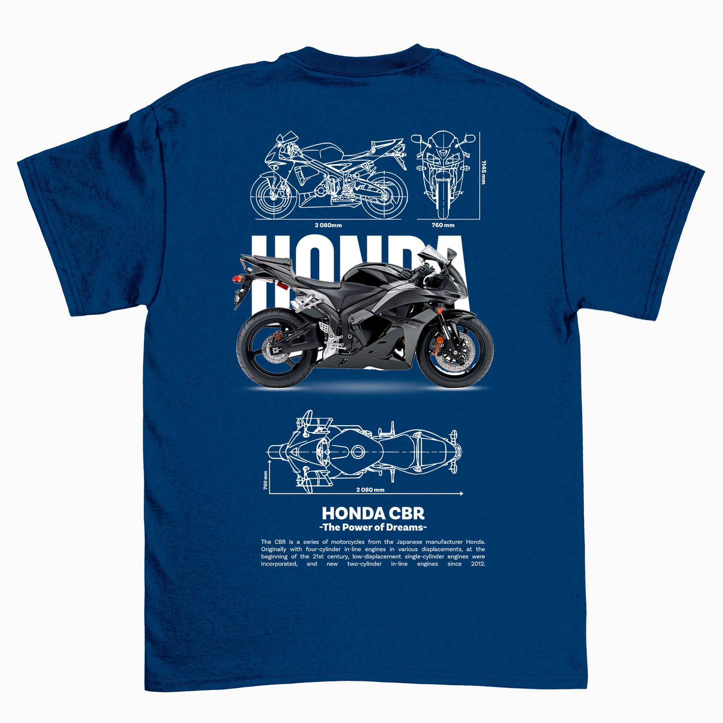 Camiseta Básica Unissex Honda CBR Template 3 G