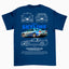 Camiseta Básica Unissex Nissan GTR Skyle R34 4 -2TEMPLATE white azul marinho