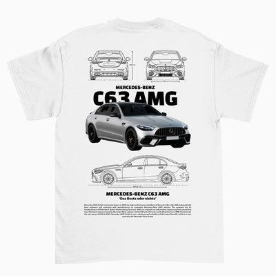 Camiseta Básica Unissex Mercedes Benz C63 AMG W