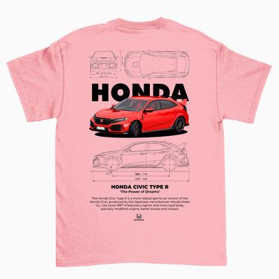 Camiseta Básica Unissex Honda Civic Type R W