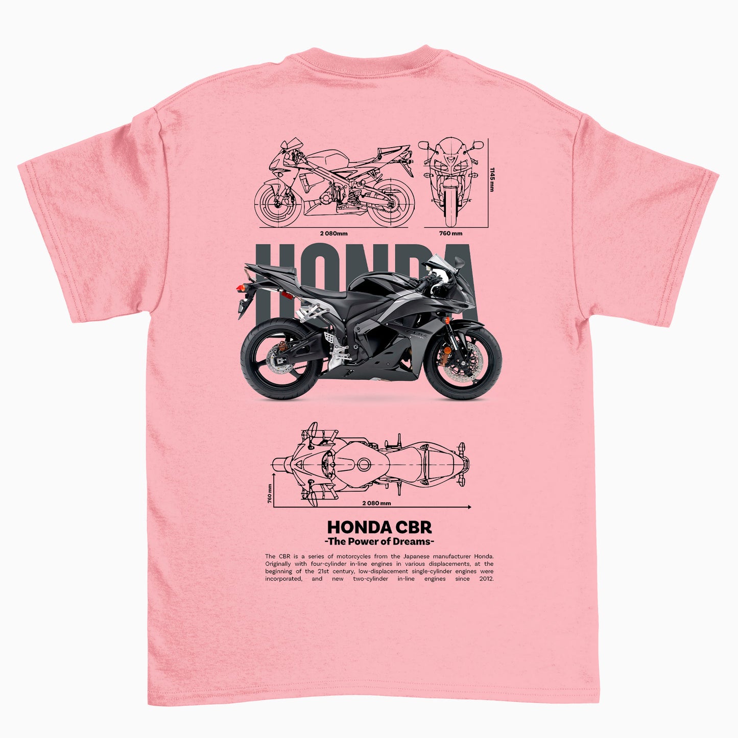 Camiseta Básica Unissex Honda CBR Template 3 G