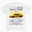 Camiseta Básica Unissex Nissan Silvia Amarillo Version S15 WHITE