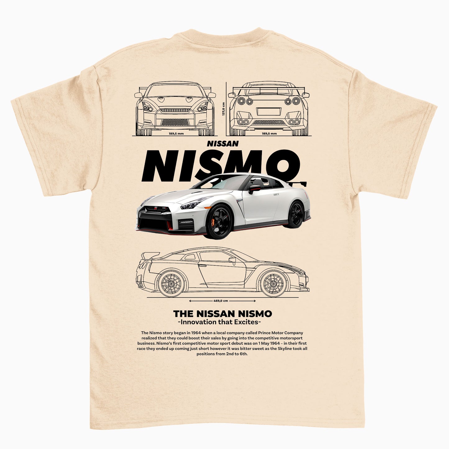 Camiseta Básica Unissex Nissan Nismo WHITE