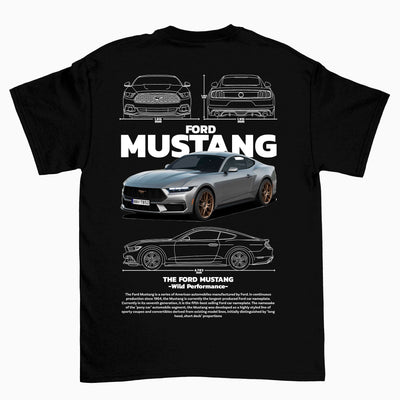 Camiseta Básica Unissex Ford Mustang Black