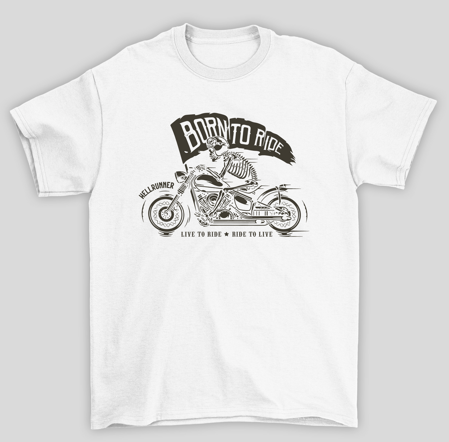 Camiseta Básica Unissex Born To Ride