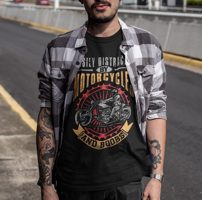 Camiseta Básica Unissex Easily Distracted