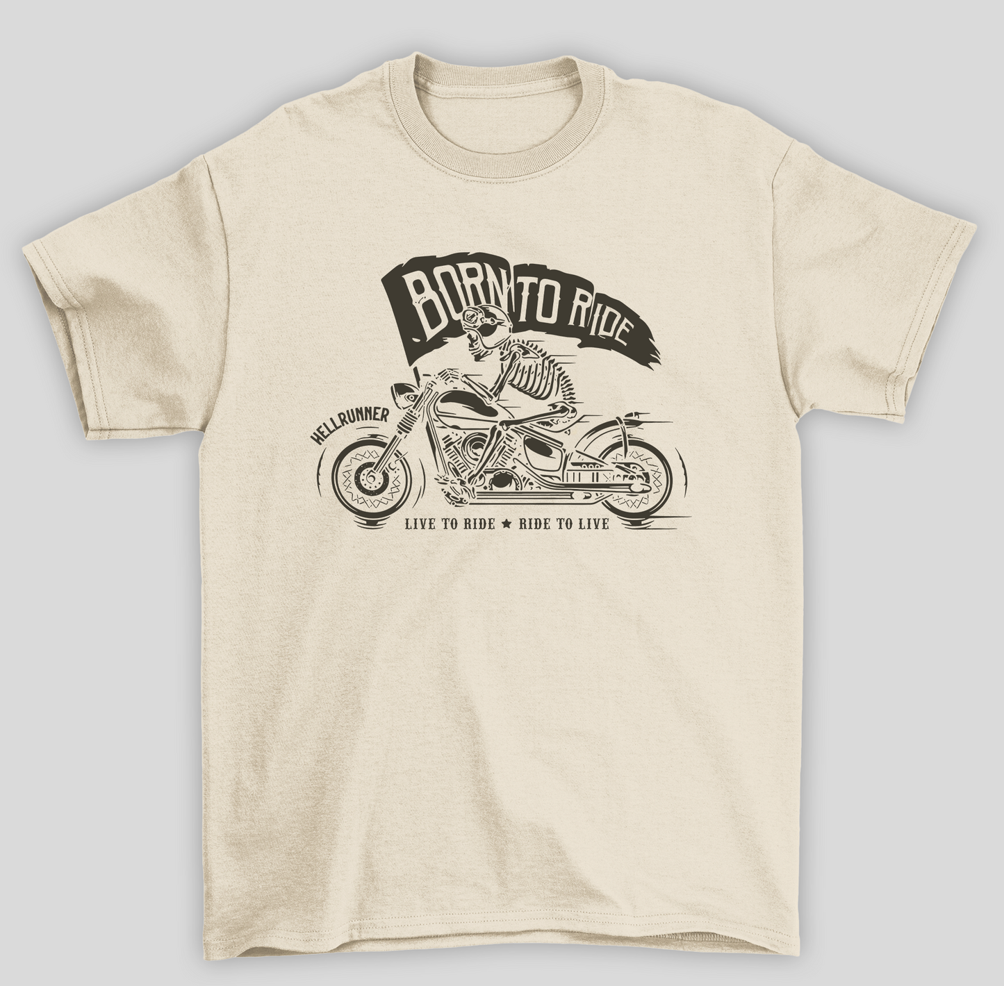 Camiseta Básica Unissex Born To Ride