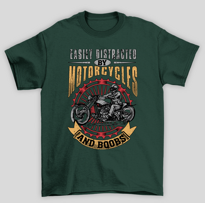Camiseta Básica Unissex Easily Distracted