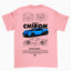Camiseta Básica Unissex Bugatti Chiron White ROSA BEBE