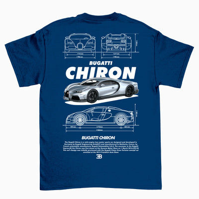 Camiseta Básica Unissex Bugatti Chiron v2 Black AZUL MARINHO