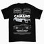 Camiseta Básica Unissex Chevrolet Camaro - Blanco- Preto