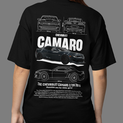 Camiseta Básica Unissex Chevrolet Camaro Z28 2015 Black