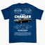 Camiseta Básica Unissex Dodge Charger 1970 AZUL MARINHO