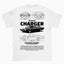 Camiseta Básica Unissex Dodge Charger 1970 BRANCO