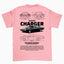 Camiseta Básica Unissex Dodge Charger 1970 ROSA BEBE