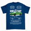 Camiseta Básica Unissex Dodge Charger SRT HELLCAT AZUL MARINHO