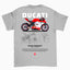 Camiseta Básica Unissex Ducati Panigale W - Cinza