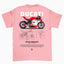 Camiseta Básica Unissex Ducati Panigale W - Rosa Bebê