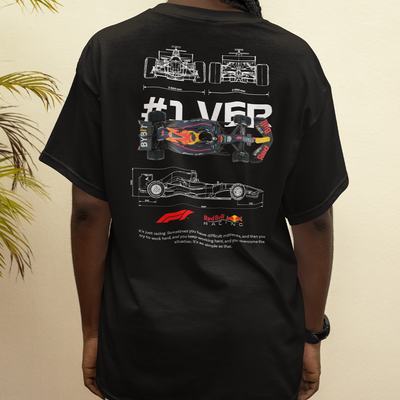 Camiseta Básica Unissex F1 Red Bull Car Template preto