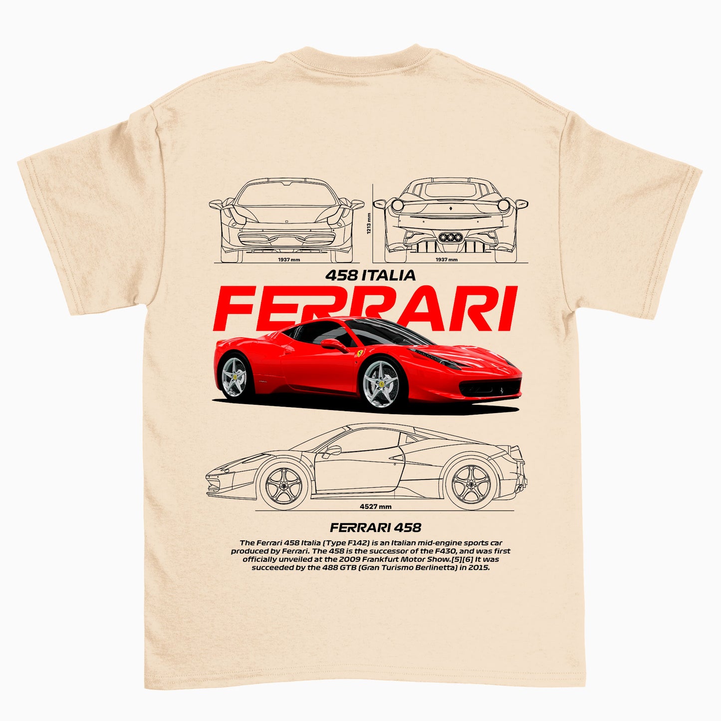 Camiseta Básica Unissex F1 Red Bull Verstappen PEROLA OFF WHITE