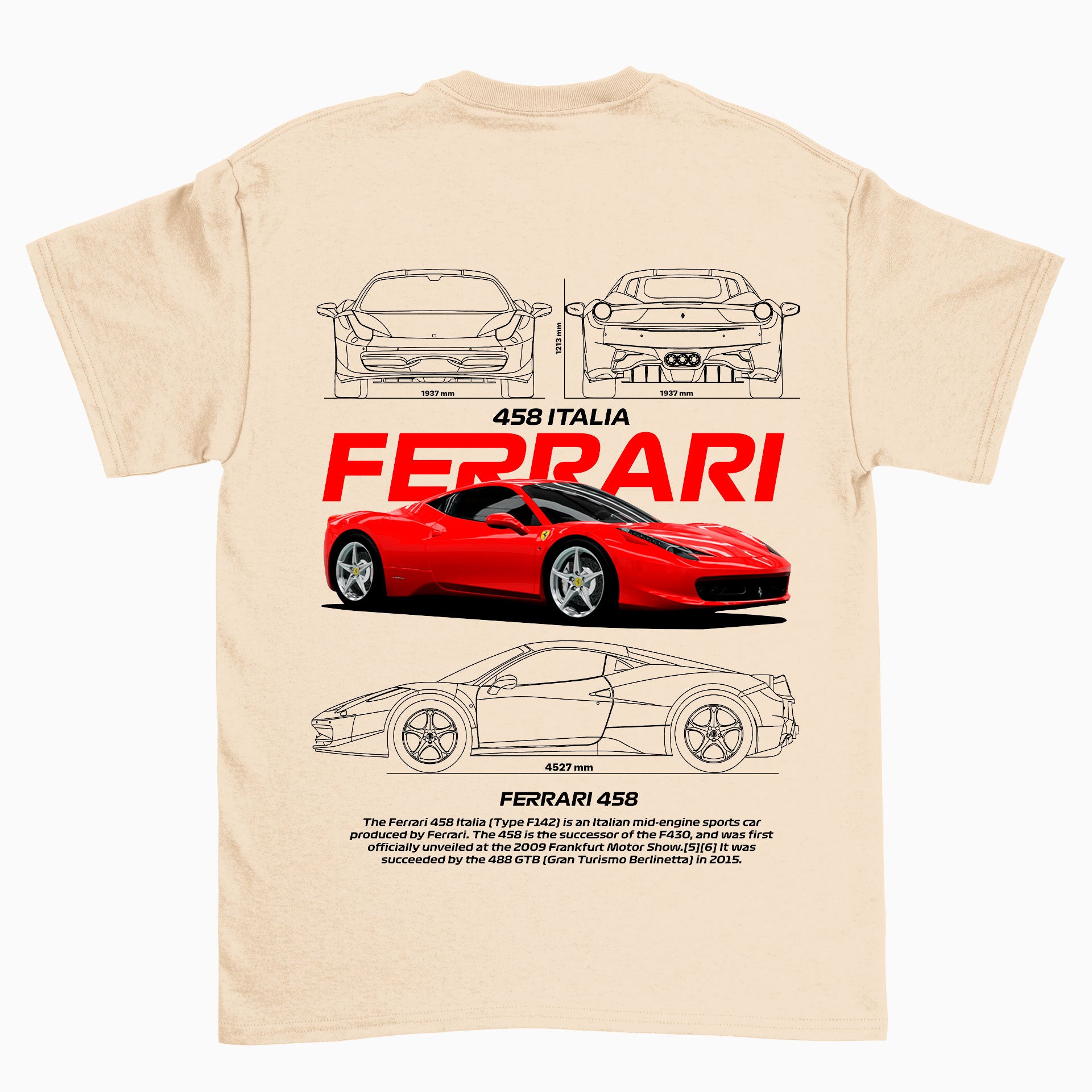 Camiseta Básica Unissex F1 Red Bull Verstappen PEROLA OFF WHITE