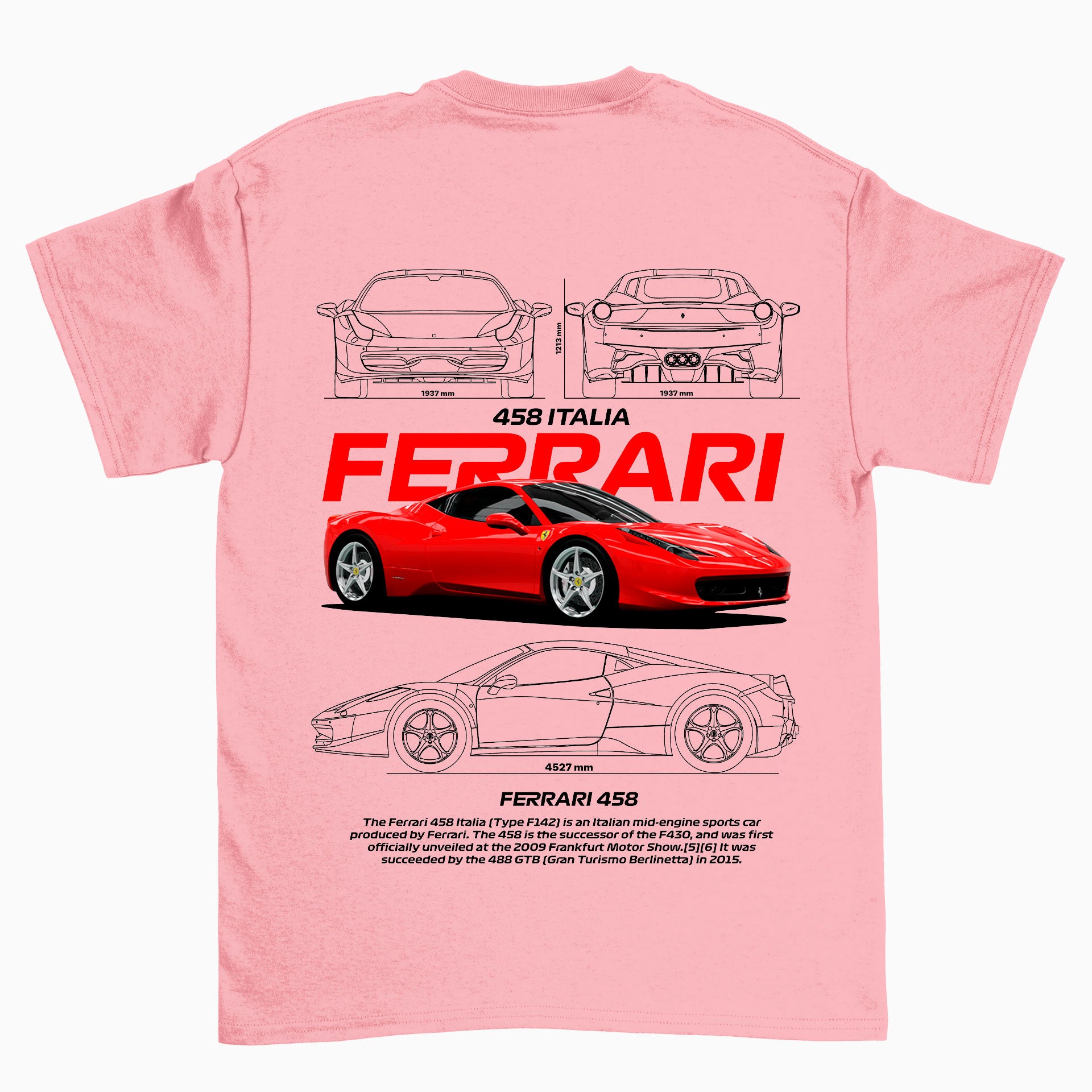 Camiseta Básica Unissex F1 Red Bull Verstappen ROSA BEBE