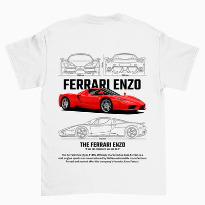 Camiseta Básica Unissex Ferrari Enzo W BRANCO