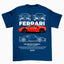 Camiseta Básica Unissex Ferrari F8 Tributo - WHITE AZUL MARINHO