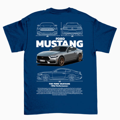 Camiseta Básica Unissex Ford Mustang Black AZUL MARINHO