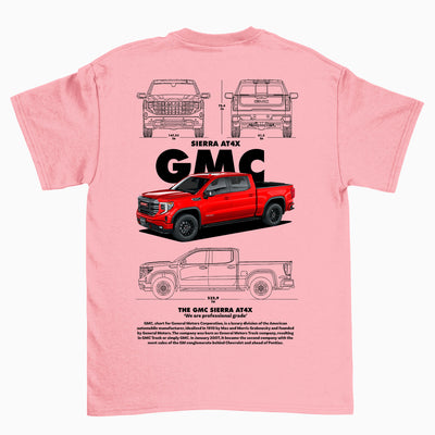 Camiseta Básica Unissex GMC Sierra AT4X BLACK ROSA BEBE