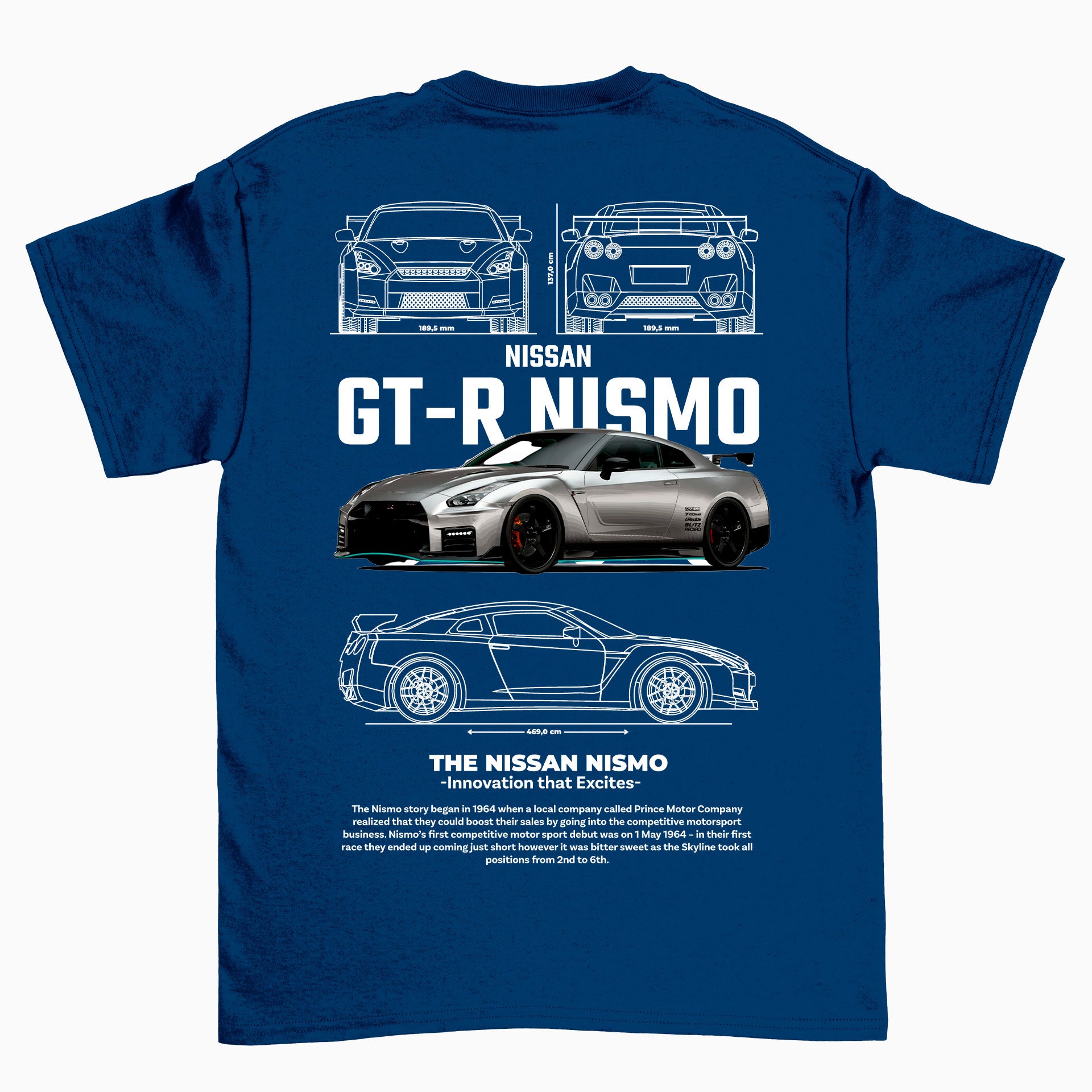 Camiseta Básica Unissex GT-R NISMO AZUL