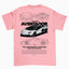 Camiseta Básica Unissex Lamborghini Aventador WHITE V ROSA BEBE