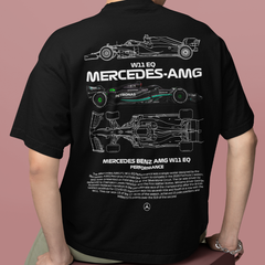 Camiseta Básica Unissex Mercedes Benz AMG W11