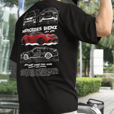 Camiseta Básica Unissex Mercedes Benz C 63 preta