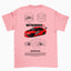 Camiseta Básica Unissex Mitsubishi Lance R rosa