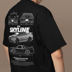 Camiseta Básica Unissex Nissan GTR Skyline R34 04