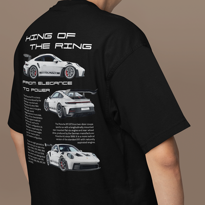Camiseta Básica Unissex Porsche 911 King Preto